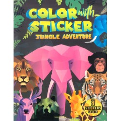 COLOR WITH STICKER - Jungle Adventure