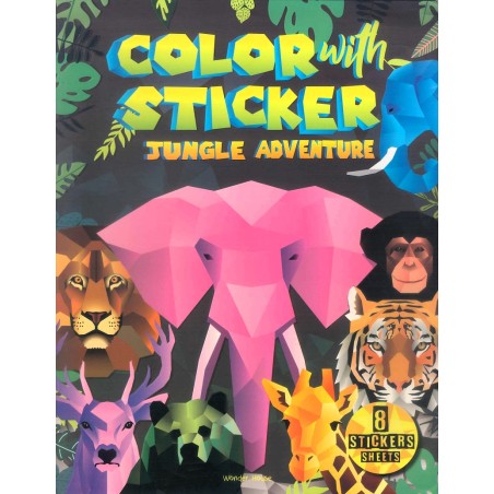 COLOR WITH STICKER - Jungle Adventure