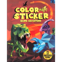 COLOR WITH STICKER - Dino Adventure