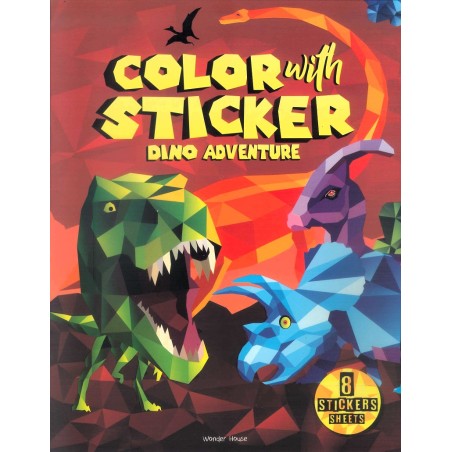 COLOR WITH STICKER - Dino Adventure